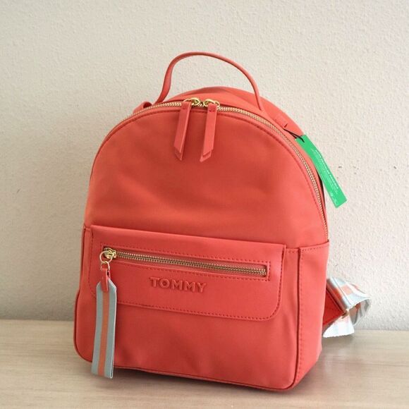 Tommy Hilfiger 69J51581 660 Women's Medium Phonix Pink Emily Nylon Backpack - Picture 4 of 11